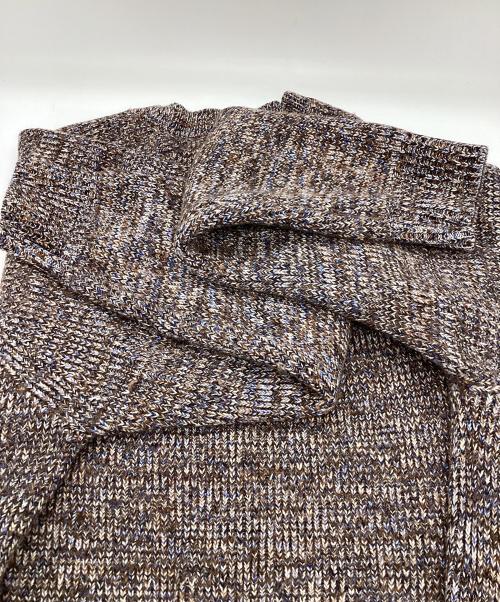 PAUL SMITH（ポールスミス）Paul Smith (ポールスミス) ミックスアップ クルーネックニット ブラウン サイズ:Lの古着・服飾アイテム