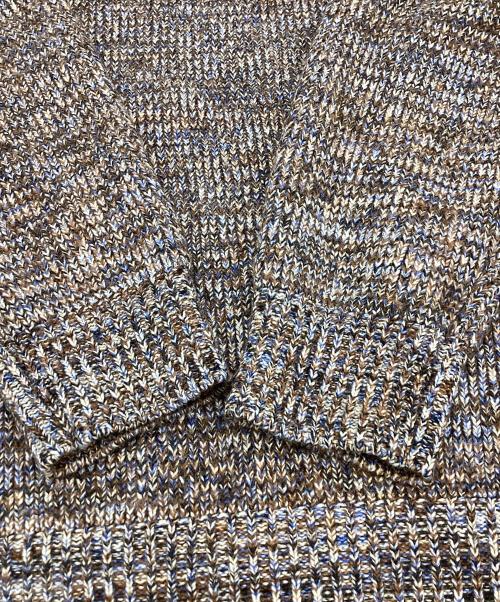 PAUL SMITH（ポールスミス）Paul Smith (ポールスミス) ミックスアップ クルーネックニット ブラウン サイズ:Lの古着・服飾アイテム