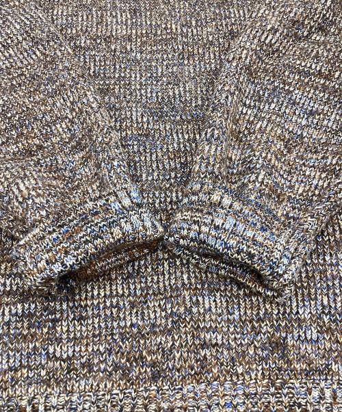 PAUL SMITH（ポールスミス）Paul Smith (ポールスミス) ミックスアップ クルーネックニット ブラウン サイズ:Lの古着・服飾アイテム