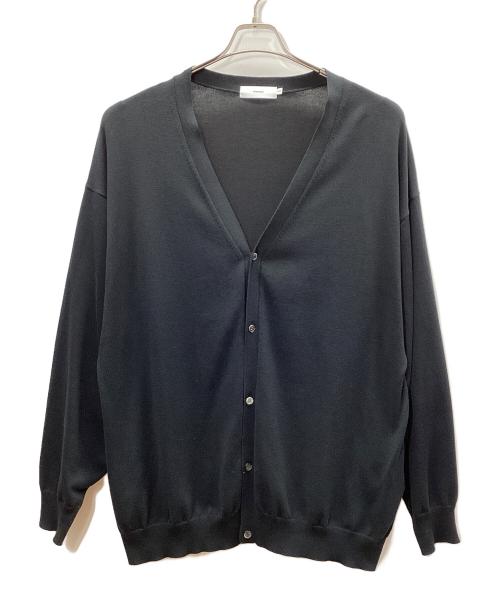 Graphpaper（グラフペーパー）Graphpaper (グラフペーパー) 薄手カーディガン ブラック サイズ:O/Sの古着・服飾アイテム