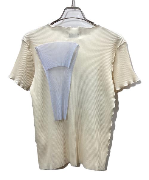 todo kotohayokozawa（トゥードゥー コトハヨコザワ）todo kotohayokozawa (トゥードゥー コトハヨコザワ) シースルーショートスリーブハイネックトップス ベージュ サイズ:freeの古着・服飾アイテム