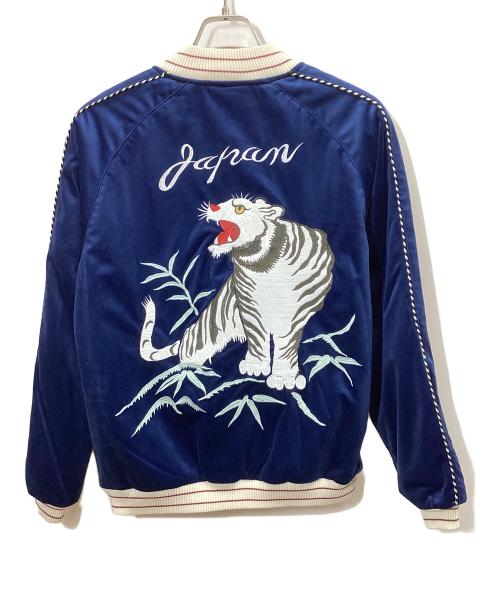 HOUSTON（ヒューストン）HOUSTON (ヒューストン) 別珍スカジャン ブルー サイズ:Mの古着・服飾アイテム