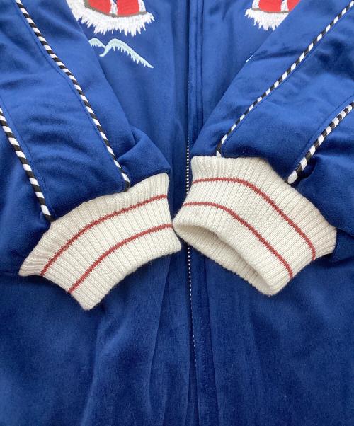 HOUSTON（ヒューストン）HOUSTON (ヒューストン) 別珍スカジャン ブルー サイズ:Mの古着・服飾アイテム