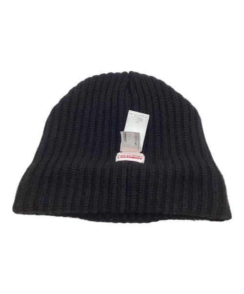 CHARLES JEFFREY LOVERBOY（チャールズ ジェフリー ラバーボーイ）CHARLES JEFFREY LOVERBOY (チャールズ ジェフリー ラバーボーイ) 猫耳ニット帽 ブラックの古着・服飾アイテム