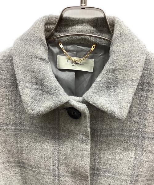 PAUL SMITH（ポールスミス）PAUL SMITH (ポールスミス) ウールコート ライトグレー×グレー サイズ:38の古着・服飾アイテム
