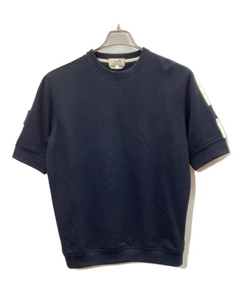 HERMES（エルメス）HERMES (エルメス) 半袖スウェット ホワイト×ネイビー サイズ:Mの古着・服飾アイテム
