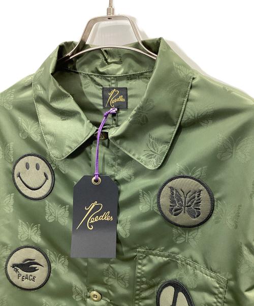 Needles（ニードルズ）Needles (ニードルズ) DN カバーオール – オリーブ パピヨン ジャカード サテン グリーン サイズ:XLの古着・服飾アイテム