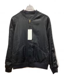 UNUSED（アンユーズド）の古着「REVERSIBLE SATIN JACKET（リバーシブルサテンジャケット）」｜ブラック