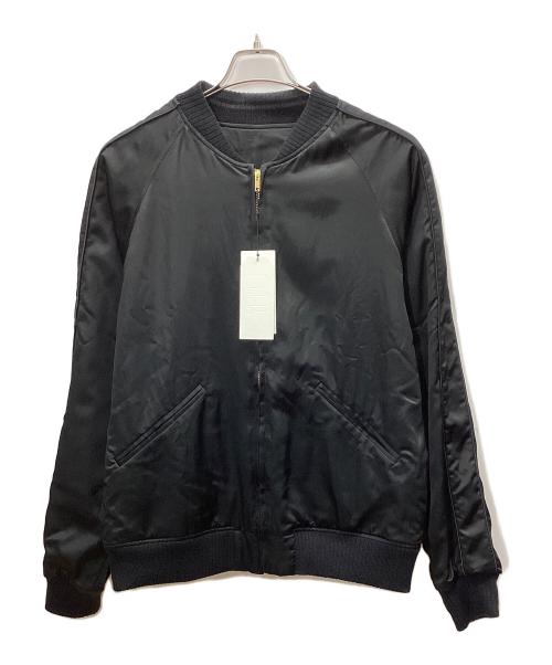 UNUSED（アンユーズド）UNUSED (アンユーズド) REVERSIBLE SATIN JACKET（リバーシブルサテンジャケット） ブラック サイズ:2の古着・服飾アイテム