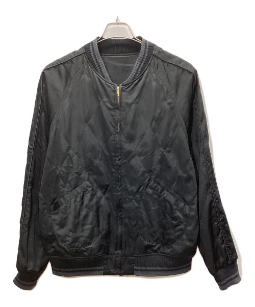 UNUSED（アンユーズド）UNUSED (アンユーズド) REVERSIBLE SATIN JACKET（リバーシブルサテンジャケット） ブラック サイズ:2の古着・服飾アイテム