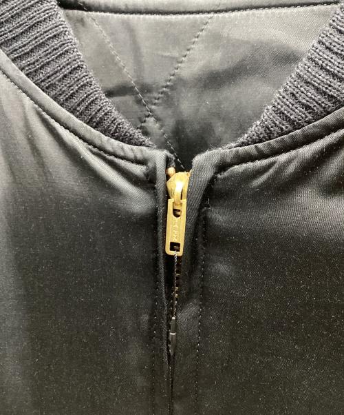 UNUSED（アンユーズド）UNUSED (アンユーズド) REVERSIBLE SATIN JACKET（リバーシブルサテンジャケット） ブラック サイズ:2の古着・服飾アイテム