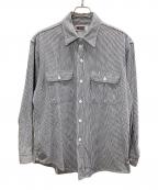 big macビッグマック）の古着「ヒッコリーワークシャツ」｜ホワイト×ブルー