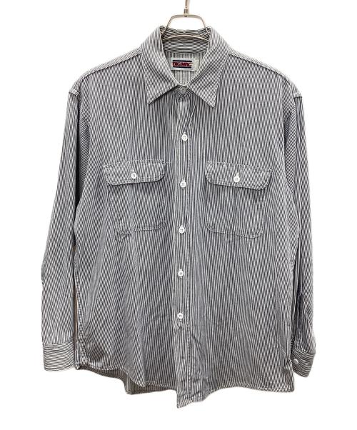 big mac（ビッグマック）big mac (ビッグマック) ヒッコリーワークシャツ ホワイト×ブルー サイズ:不明の古着・服飾アイテム