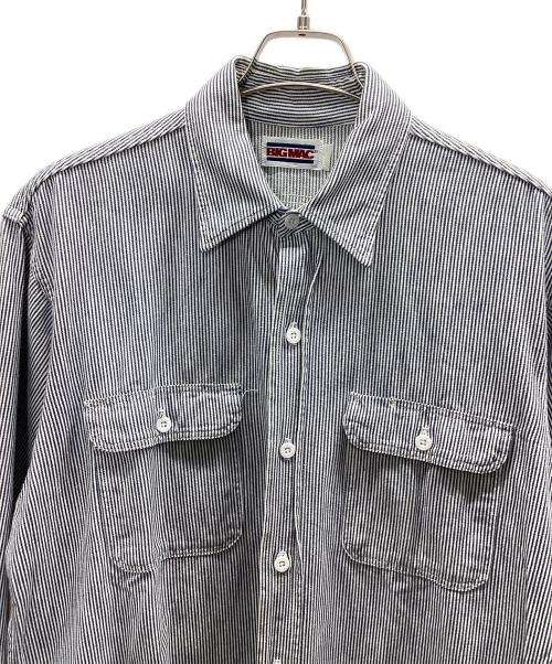 big mac（ビッグマック）big mac (ビッグマック) ヒッコリーワークシャツ ホワイト×ブルー サイズ:不明の古着・服飾アイテム