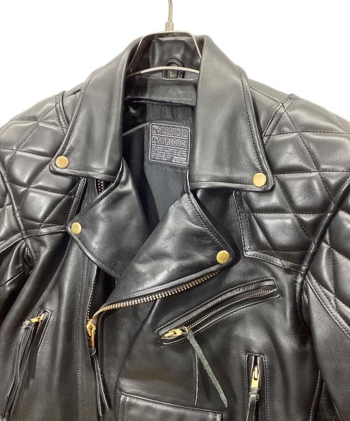 KADOYA（カドヤ）KADOYA (カドヤ) ダブルライダースジャケット ブラック サイズ:Lの古着・服飾アイテム