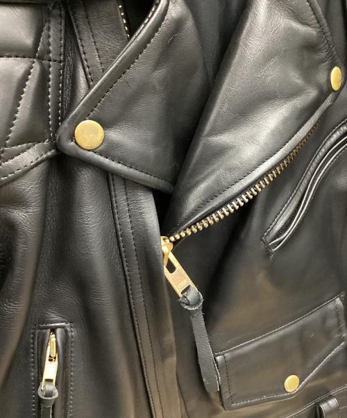 KADOYA（カドヤ）KADOYA (カドヤ) ダブルライダースジャケット ブラック サイズ:Lの古着・服飾アイテム