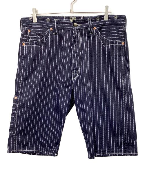 SUGAR CANE（シュガーケーン）SUGAR CANE (シュガーケーン) ウォバッシュデニムハーフパンツ ネイビー サイズ:W34（86cm）の古着・服飾アイテム
