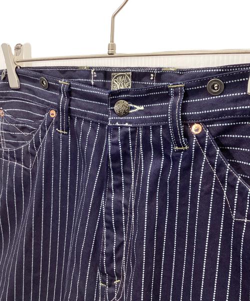 SUGAR CANE（シュガーケーン）SUGAR CANE (シュガーケーン) ウォバッシュデニムハーフパンツ ネイビー サイズ:W34（86cm）の古着・服飾アイテム