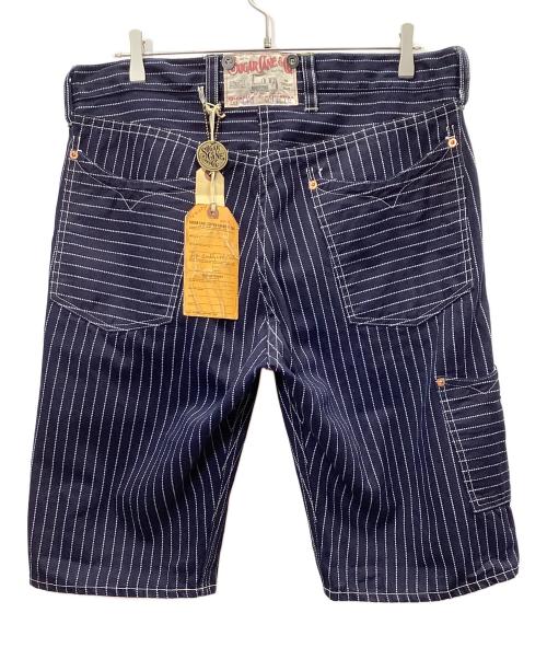 SUGAR CANE（シュガーケーン）SUGAR CANE (シュガーケーン) ウォバッシュデニムハーフパンツ ネイビー サイズ:W34（86cm）の古着・服飾アイテム