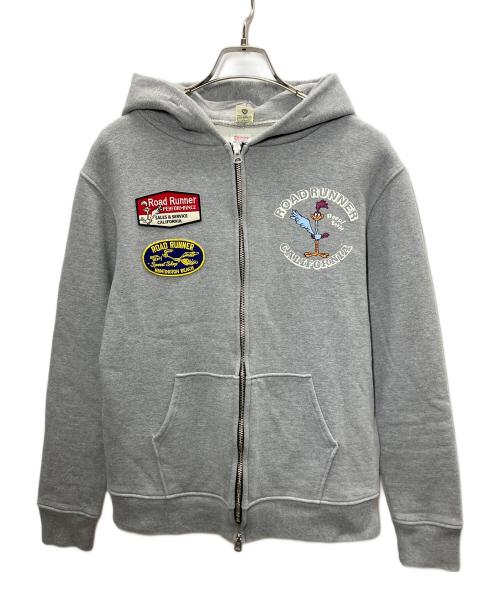 cheswick（チェスウィック）cheswick (チェスウィック) LOONEY TUNES (ルーニーチューンズ) ジップパーカー グレー サイズ:Lの古着・服飾アイテム
