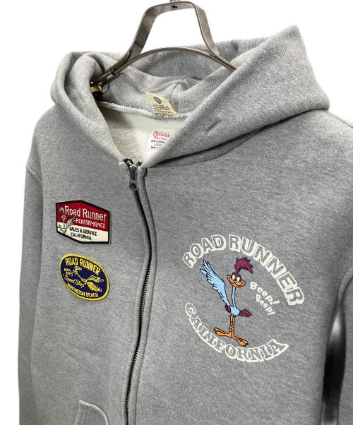 cheswick（チェスウィック）cheswick (チェスウィック) LOONEY TUNES (ルーニーチューンズ) ジップパーカー グレー サイズ:Lの古着・服飾アイテム