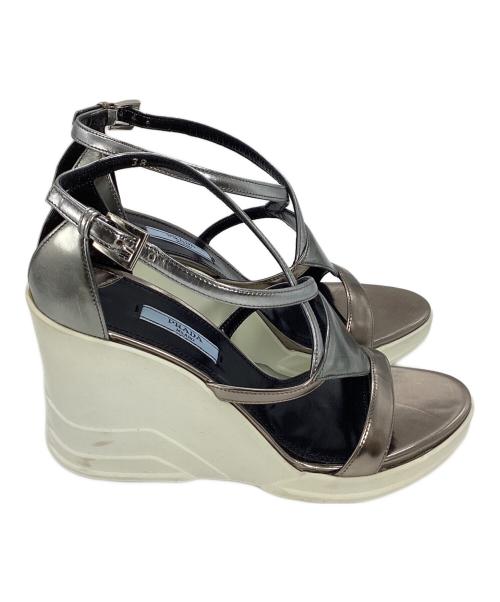 PRADA（プラダ）PRADA (プラダ) ミュール ホワイト サイズ:38の古着・服飾アイテム