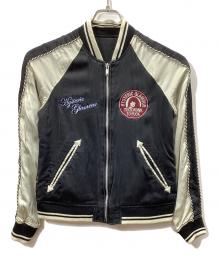 HG（エイチジー）の古着「ヒスガール リバーシブルスカジャン」｜ベージュ×ブラック