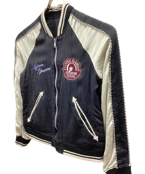 HG（エイチジー）HG (エイチジー) ヒスガール リバーシブルスカジャン ベージュ×ブラック サイズ:freeの古着・服飾アイテム