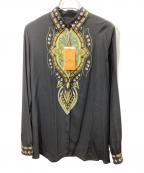 ETROエトロ）の古着「長袖シルクシャツ」｜ブラック