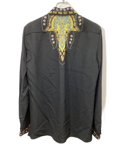 ETRO（エトロ）ETRO (エトロ) 長袖シルクシャツ ブラック サイズ:40の古着・服飾アイテム