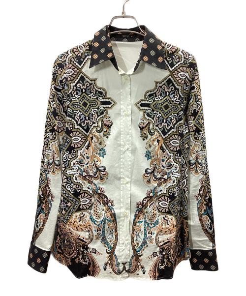 ETRO（エトロ）ETRO (エトロ) 長袖シャツ ブラック×ホワイト サイズ:40の古着・服飾アイテム