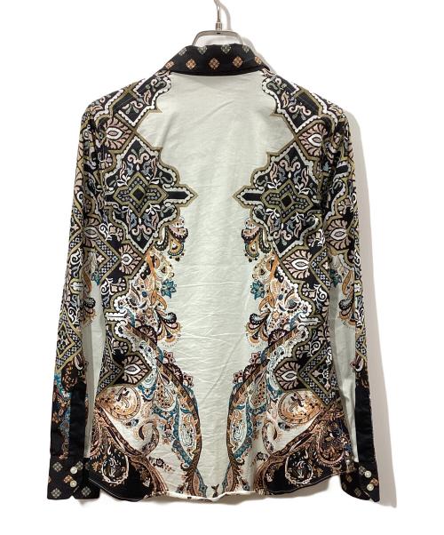 ETRO（エトロ）ETRO (エトロ) 長袖シャツ ブラック×ホワイト サイズ:40の古着・服飾アイテム