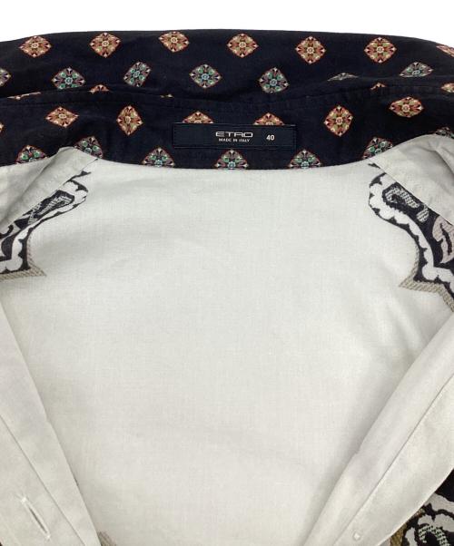 ETRO（エトロ）ETRO (エトロ) 長袖シャツ ブラック×ホワイト サイズ:40の古着・服飾アイテム