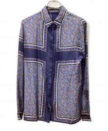 ETRO（エトロ）の古着「長袖シルクシャツ」｜ブルー