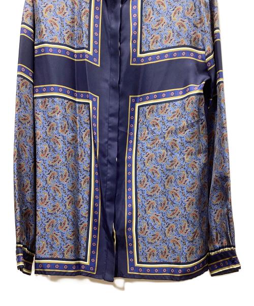 ETRO（エトロ）ETRO (エトロ) 長袖シルクシャツ ブルー サイズ:42の古着・服飾アイテム