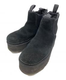 UGG（アグ）の古着「アグ ニューメル プラットフォーム チェルシー」｜ブラック