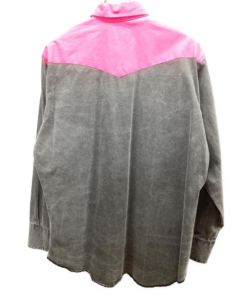 Wrangler（ラングラー）Wrangler (ラングラー) デニムシャツ ピンク×ブラック サイズ:Lの古着・服飾アイテム