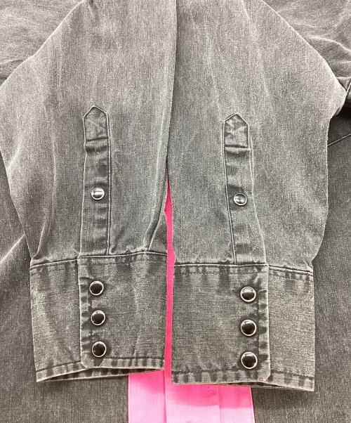 Wrangler（ラングラー）Wrangler (ラングラー) デニムシャツ ピンク×ブラック サイズ:Lの古着・服飾アイテム