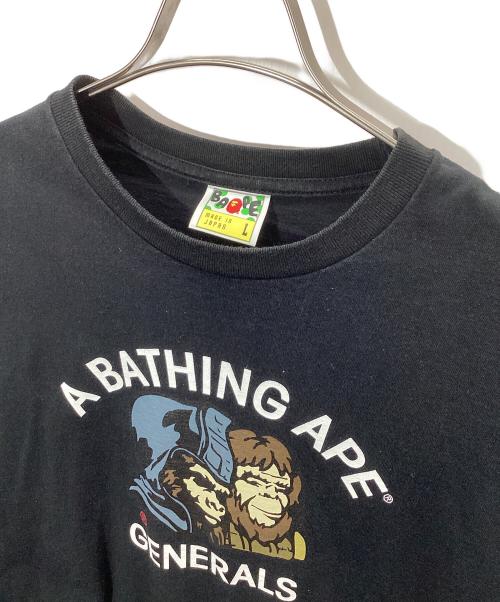 A BATHING APE（ア ベイシング エイプ）A BATHING APE (ア ベイシング エイプ) 長袖カットソー ブラック サイズ:Lの古着・服飾アイテム