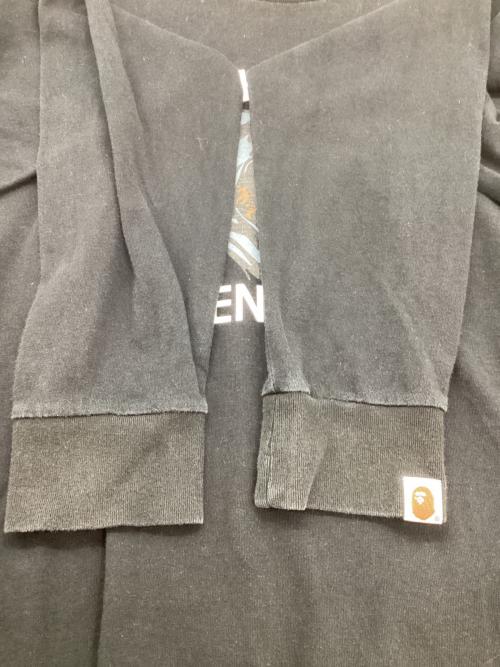 A BATHING APE（ア ベイシング エイプ）A BATHING APE (ア ベイシング エイプ) 長袖カットソー ブラック サイズ:Lの古着・服飾アイテム