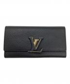 LOUIS VUITTONルイ ヴィトン）の古着「ポルトフォイユ・カプシーヌ　トリヨンレザー」｜ブラック