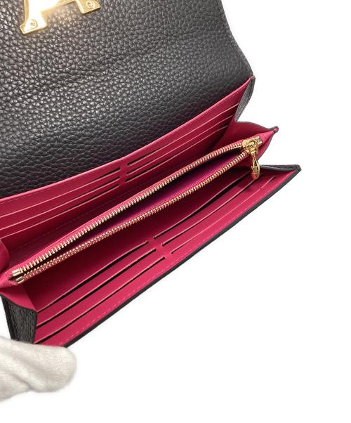 LOUIS VUITTON（ルイ ヴィトン）LOUIS VUITTON (ルイ ヴィトン) ポルトフォイユ・カプシーヌ　トリヨンレザー ブラックの古着・服飾アイテム