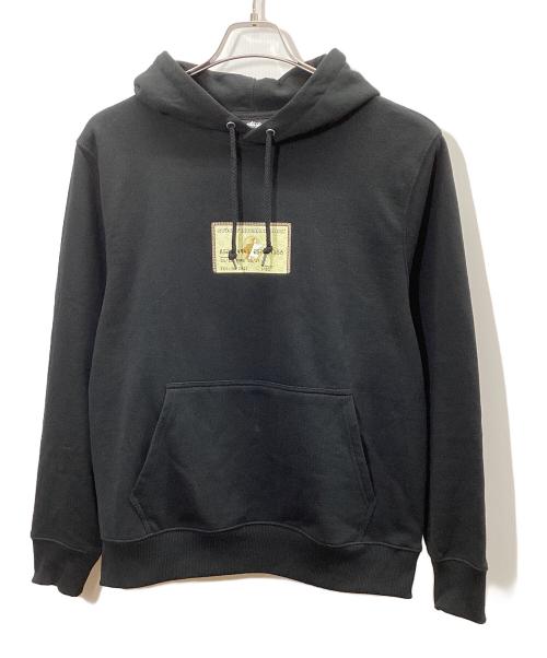 stussy（ステューシー）stussy (ステューシー) プルオーバーパーカー ブラック サイズ:Sの古着・服飾アイテム