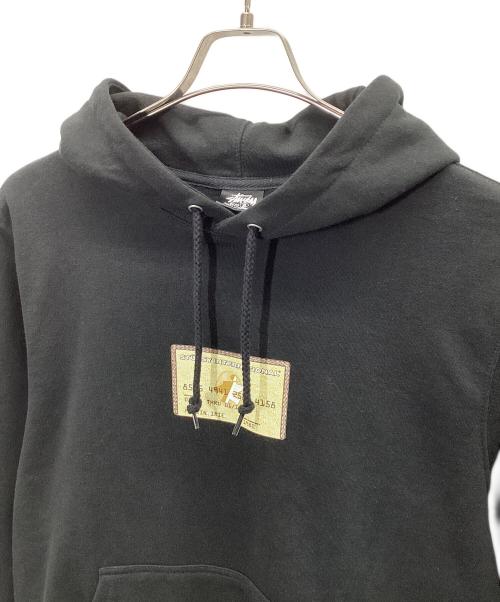 stussy（ステューシー）stussy (ステューシー) プルオーバーパーカー ブラック サイズ:Sの古着・服飾アイテム