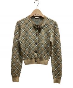 中古・古着通販】MIU MIU (ミュウミュウ) カットオフショート丈ニット