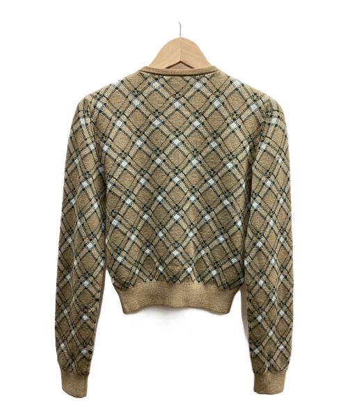 MIU MIU（ミュウミュウ）MIU MIU (ミュウミュウ) 薄手カーディガン ベージュ サイズ:36の古着・服飾アイテム