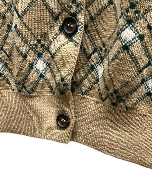 MIU MIU（ミュウミュウ）MIU MIU (ミュウミュウ) 薄手カーディガン ベージュ サイズ:36の古着・服飾アイテム