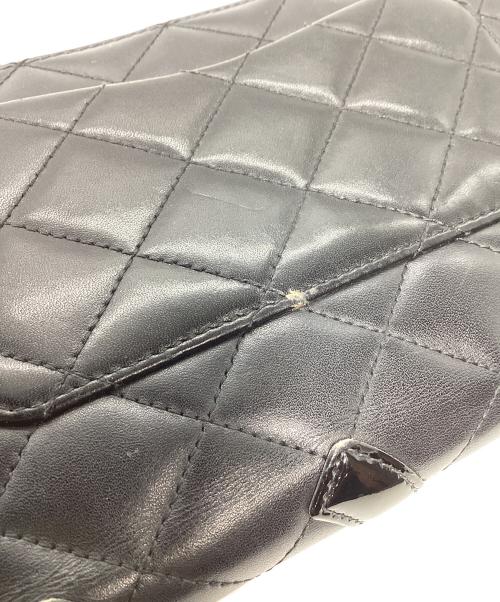 CHANEL（シャネル）CHANEL (シャネル) CHANEL カンボンライン ラウンドジップ長財布  ブラックの古着・服飾アイテム