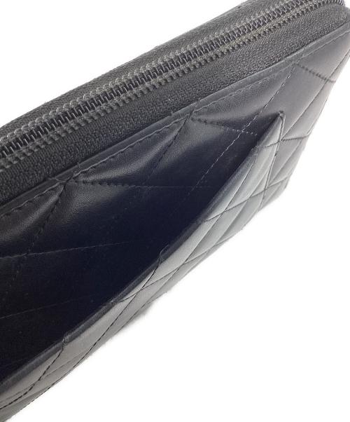 CHANEL（シャネル）CHANEL (シャネル) CHANEL カンボンライン ラウンドジップ長財布  ブラックの古着・服飾アイテム
