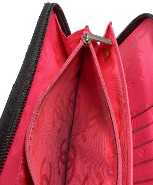 CHANEL（シャネル）CHANEL (シャネル) CHANEL カンボンライン ラウンドジップ長財布  ブラックの古着・服飾アイテム